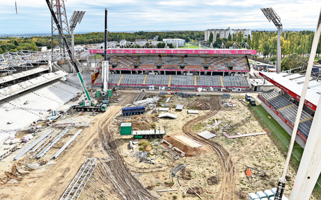 Erster Blick in die neue Austria-Arena