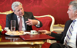 Gauck  auf Besuch in Wien