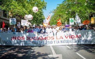 Großdemo gegen Liberalisierung des spanischen Abtreibungsgesetzes