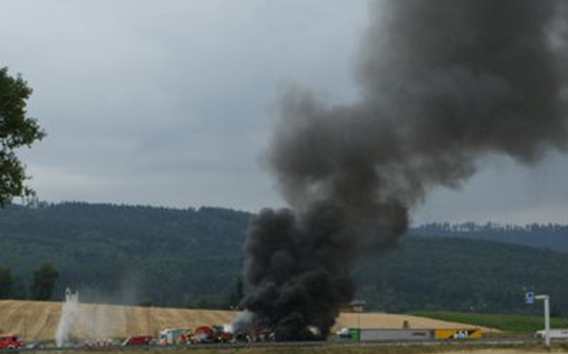 LKW-Feuerunfall auf A1 in Oberösterreich