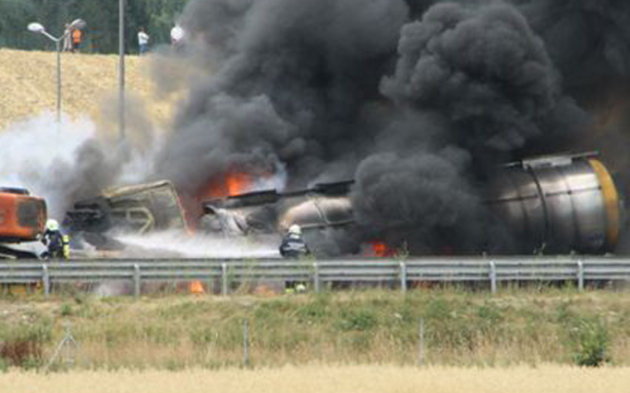 LKW-Feuerunfall auf A1 in Oberösterreich