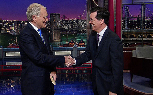 David Letterman und Stephen Copbert