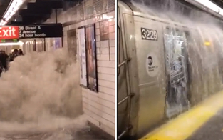 Irres Video zeigt überschwemmte U-Bahnstation