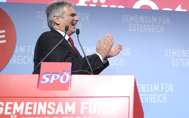 Reaktionen in der SPÖ-Wahlzentrale 