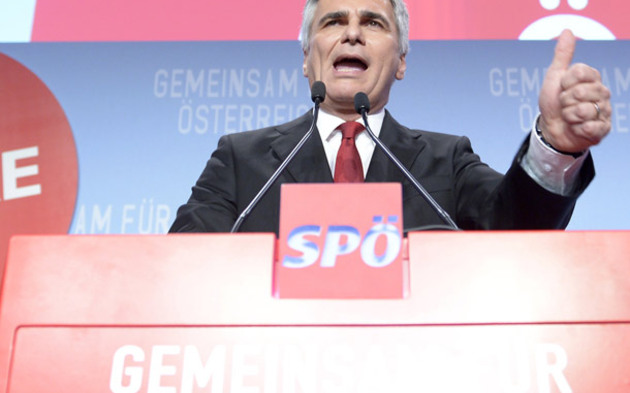 Reaktionen in der SPÖ-Wahlzentrale 