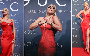 Lady Gaga: Verrucht und in rot bei Filmpremiere