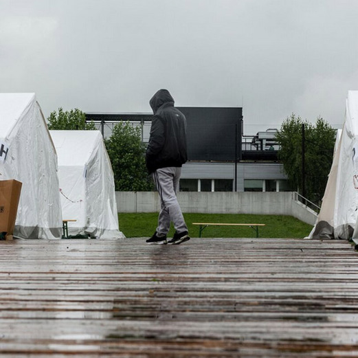 Flüchtlingszelte in Linz 